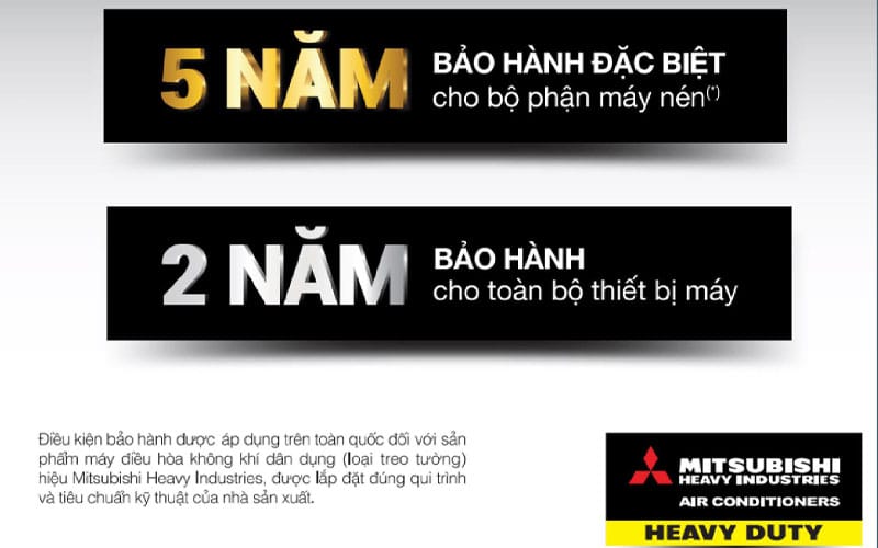 che do bao hanh mitsubishi heavy